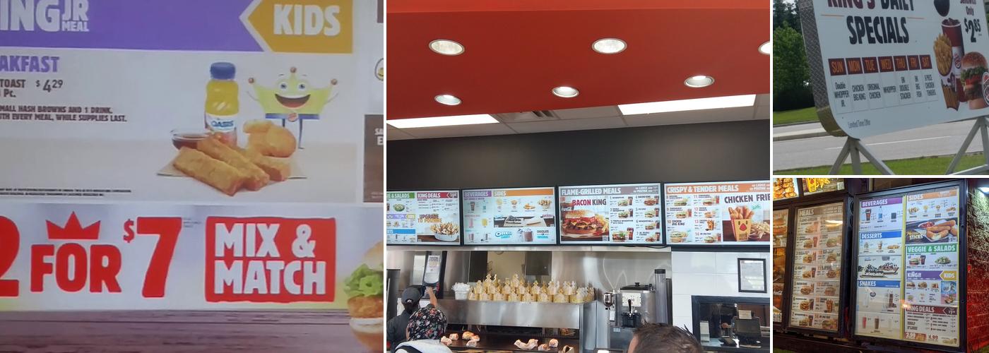 Burger King Menu