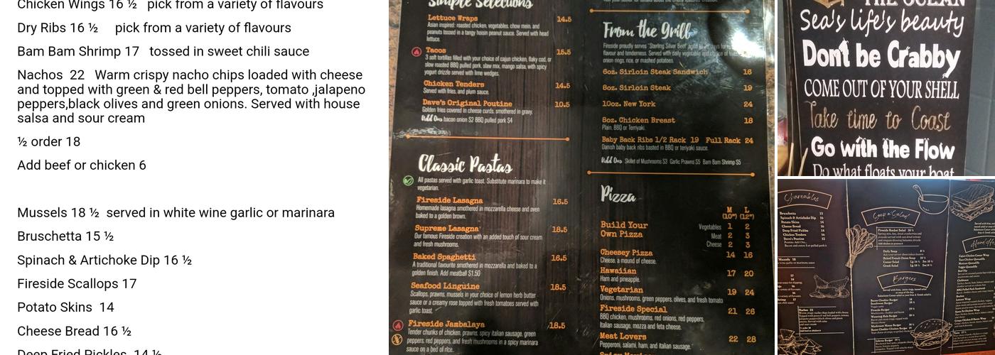 Fireside Menu