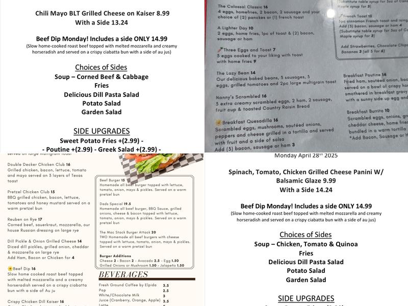 The Little Griddle Kitchen Menu