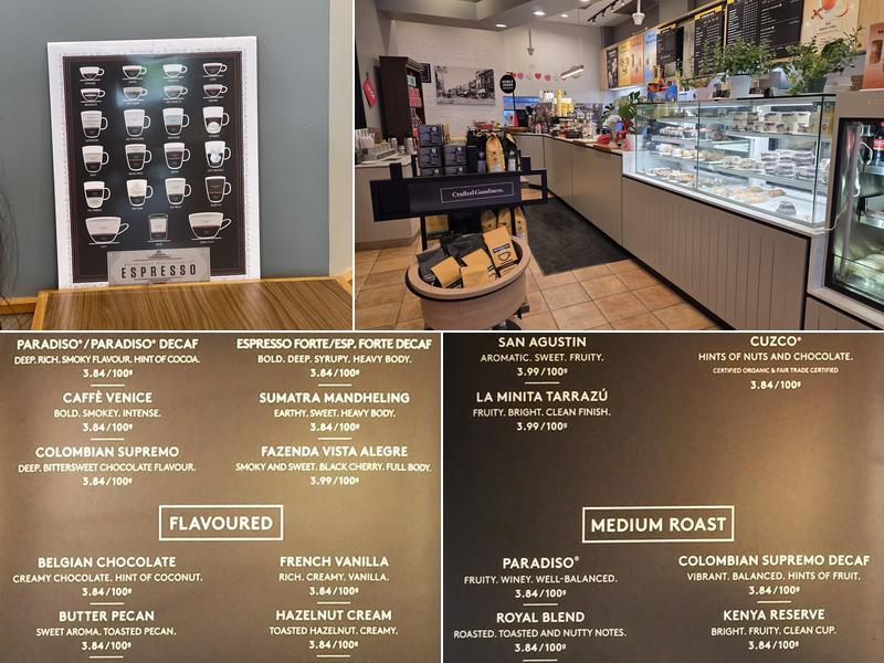 Second Cup Café Menu