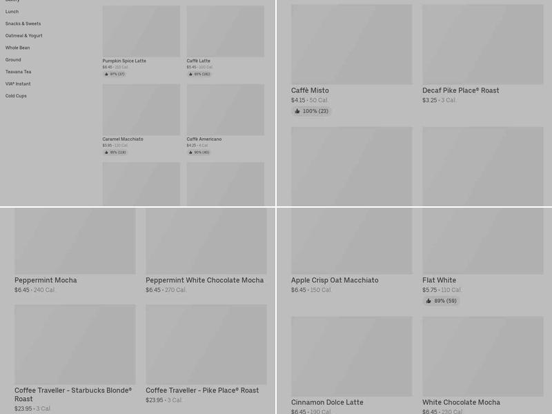 Starbucks Menu