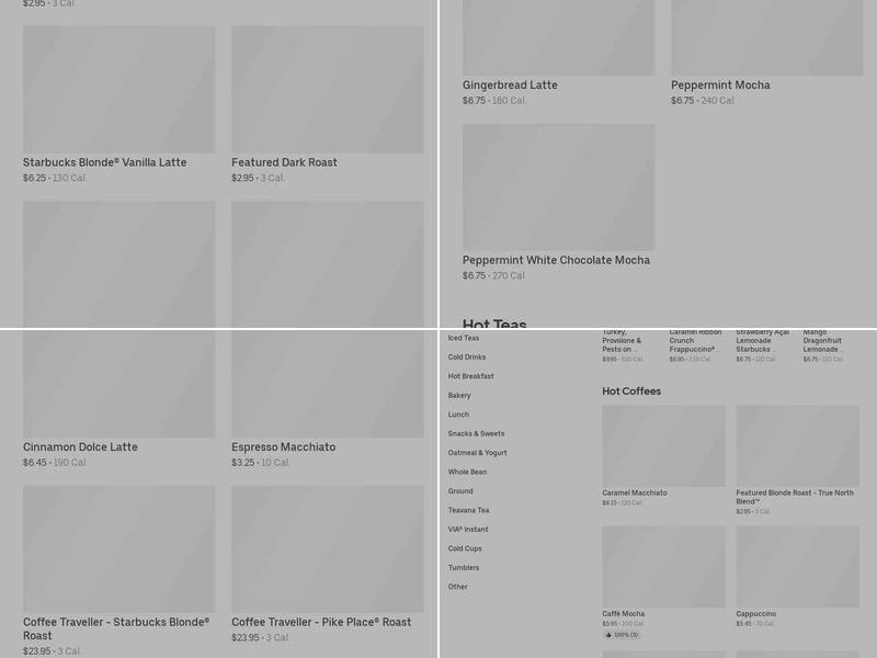 Starbucks Menu