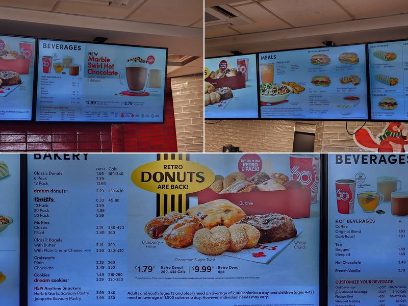 Tim Hortons Menu