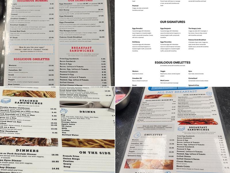 Louie's Diner Menu