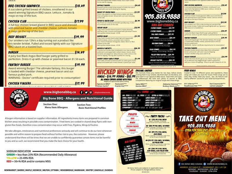 Big Bone BBQ Menu