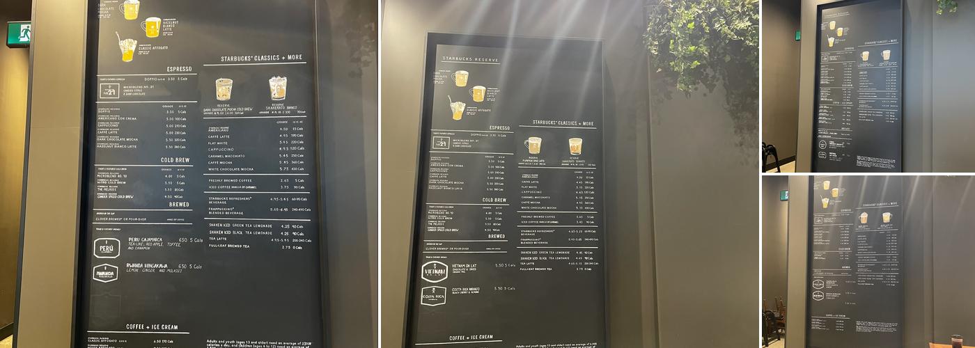 Starbucks Menu