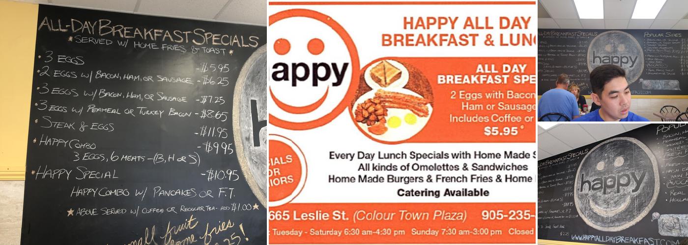 Happy All-Day Breakfast & Lunch Menu