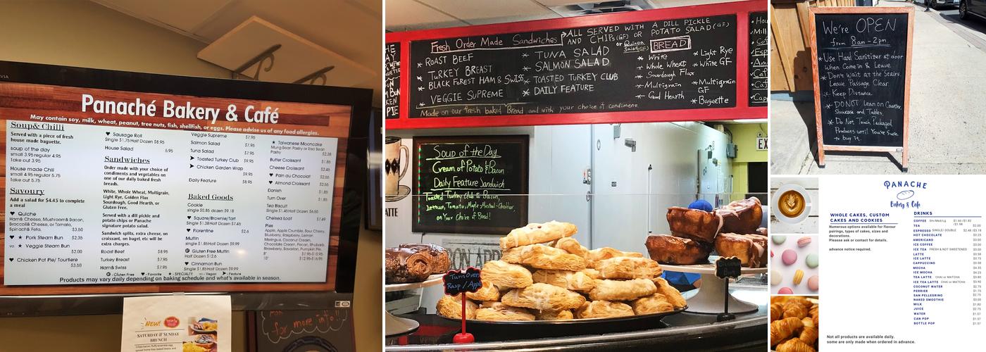 Panache Bakery &Cafe Menu