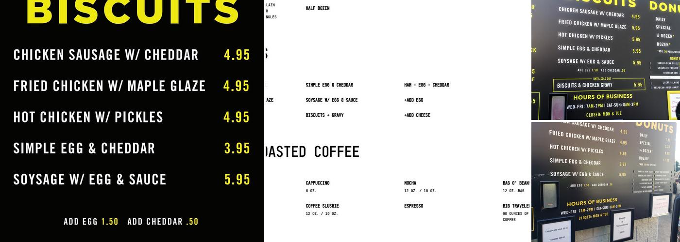 Yellow Light Coffee and Donuts Menu