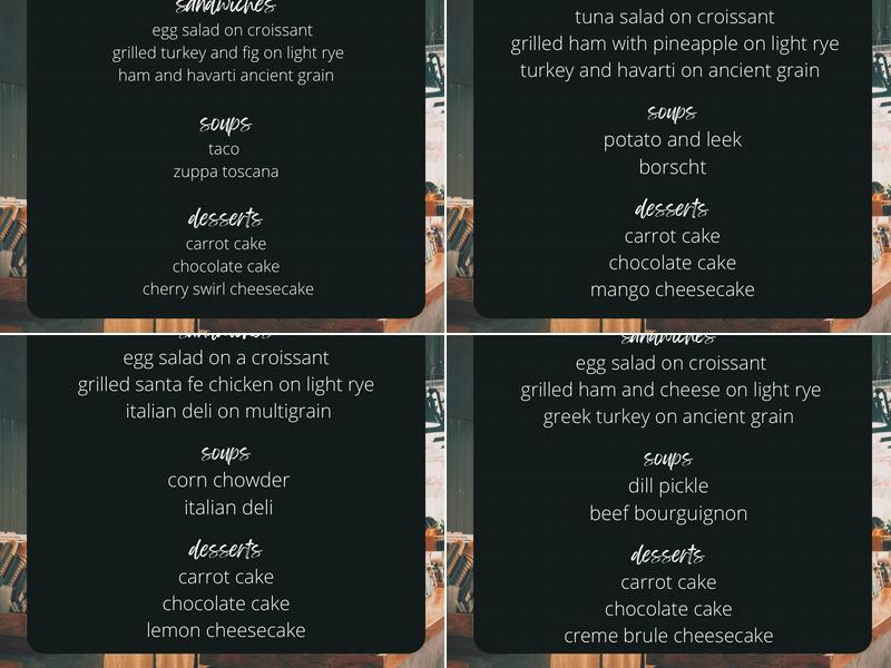 Higher Grounds Cafe Menu