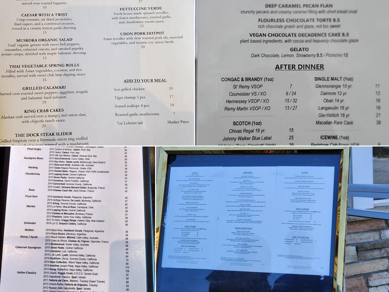 Dock Of The Bay Steak & Seafood Grille Menu