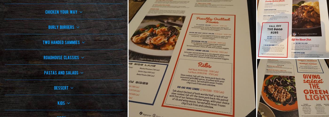 Kelseys Original Roadhouse Menu