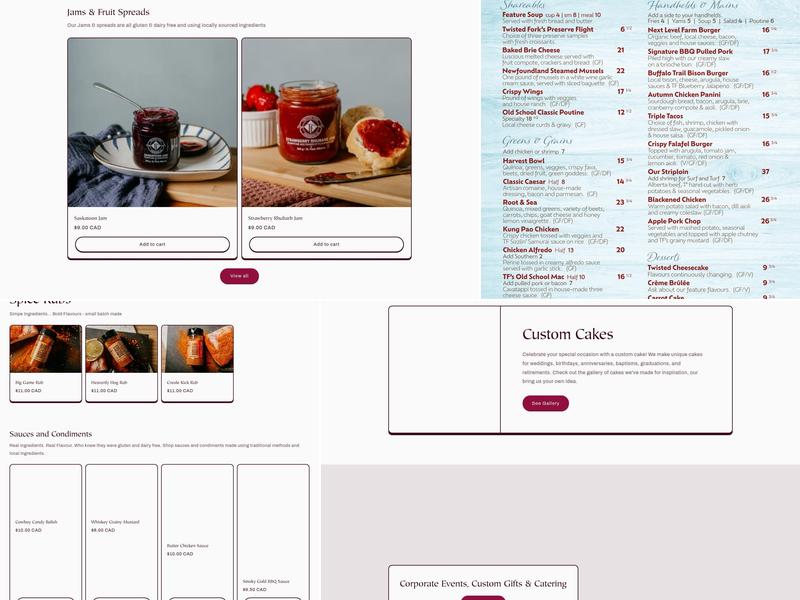 Twisted Fork Menu