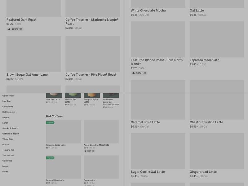 Starbucks Menu