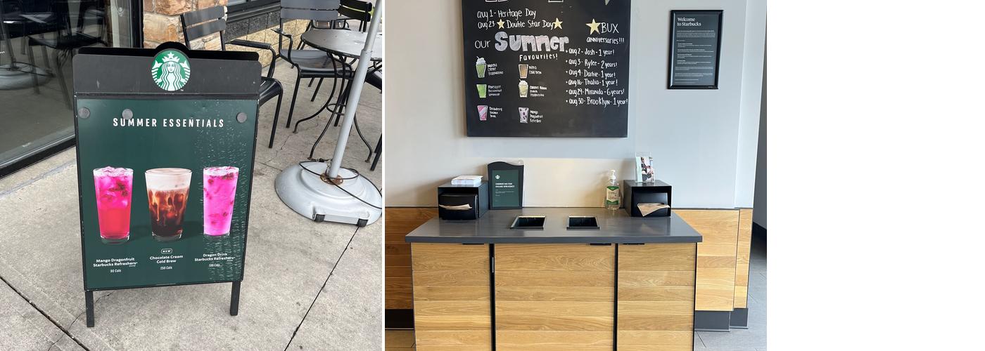 Starbucks Coffee Company Menu