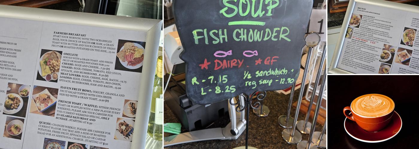 Cafe Haven Menu