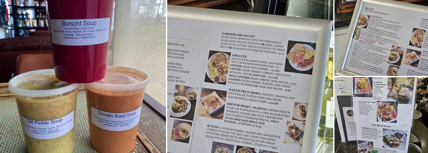 Cafe Haven Menu