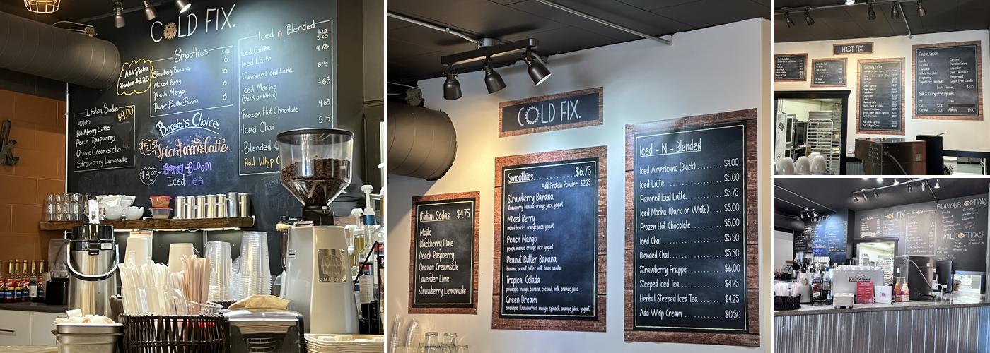 FIX. Coffee Bar & Bakery Menu