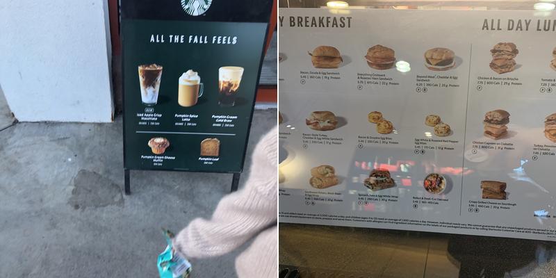 Starbucks Menu