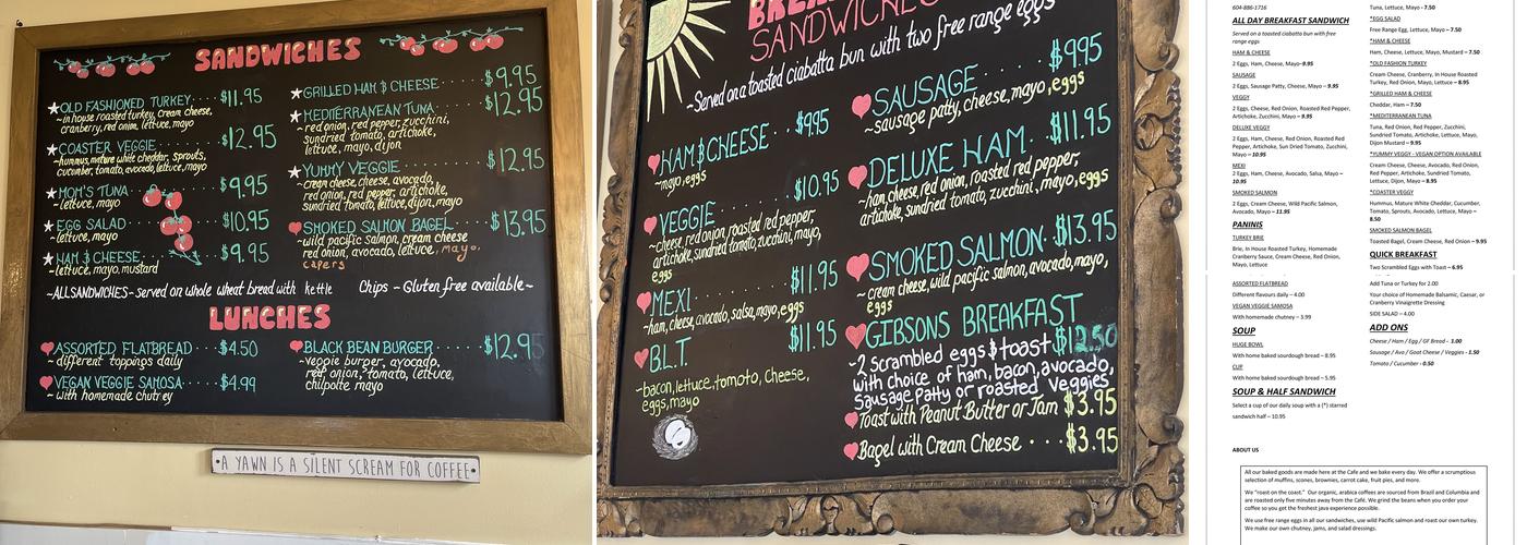Black Bean Cafe Menu