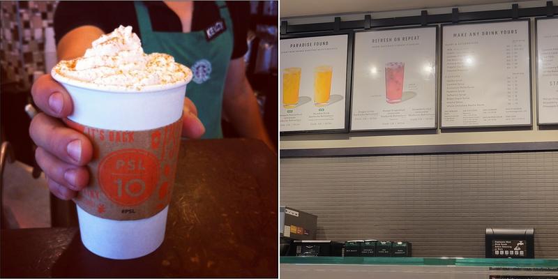 Starbucks Menu