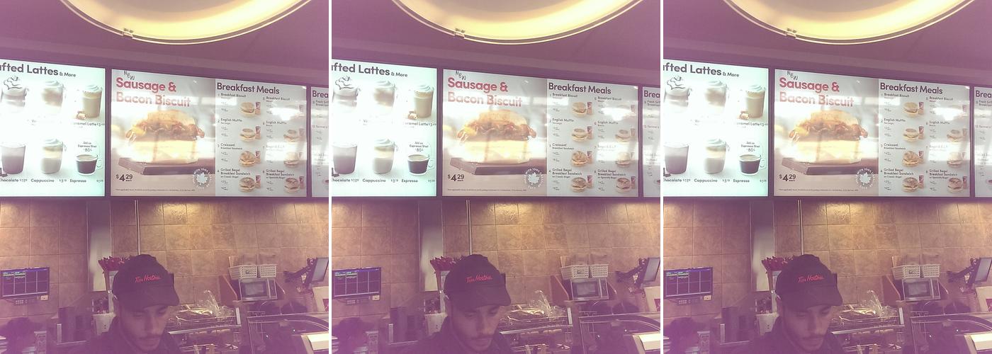 Tim Hortons Menu