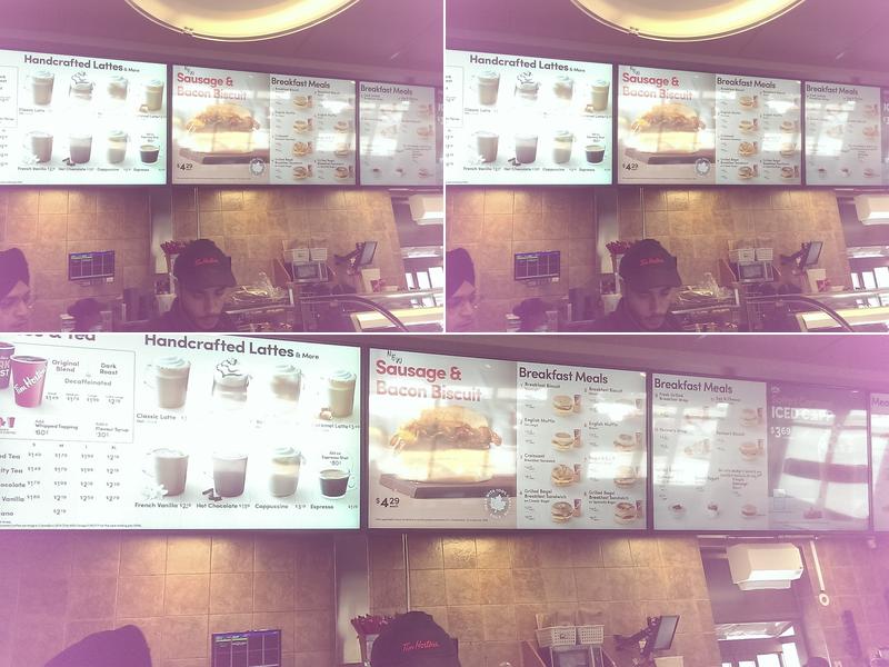 Tim Hortons Menu