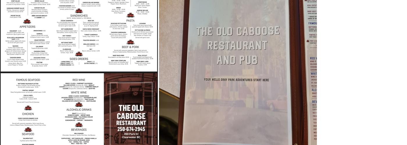 Old Caboose Restaurant & Pub Menu