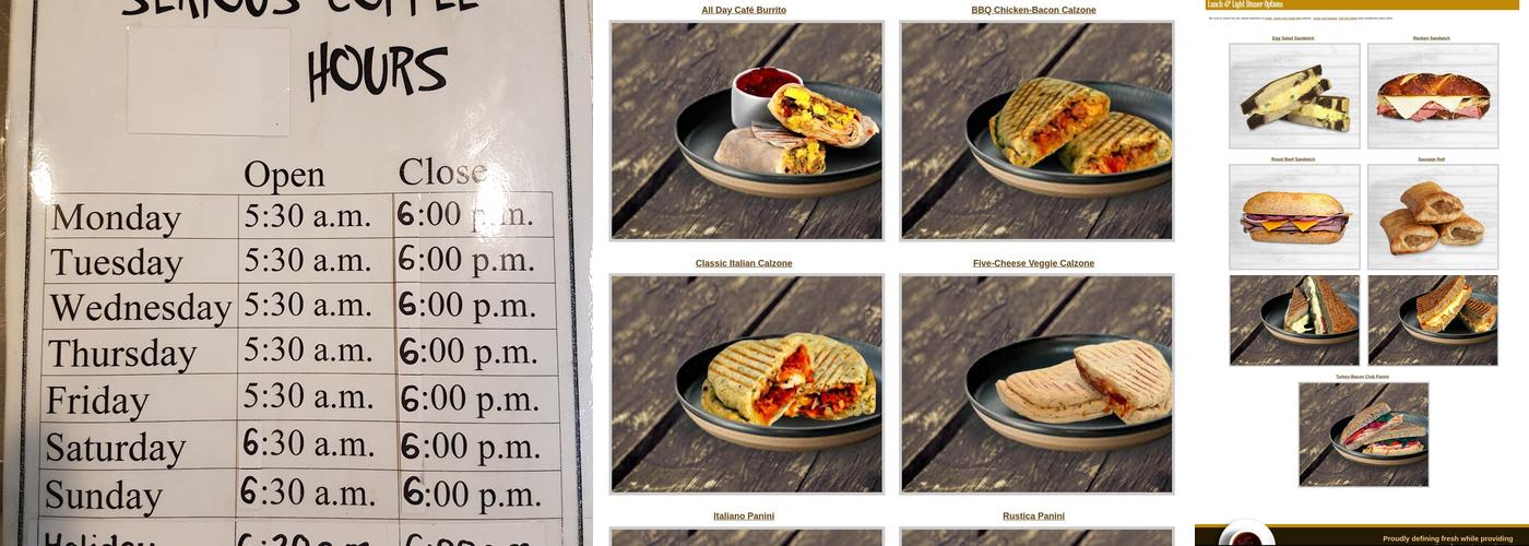 Serious Coffee Mill Bay Menu