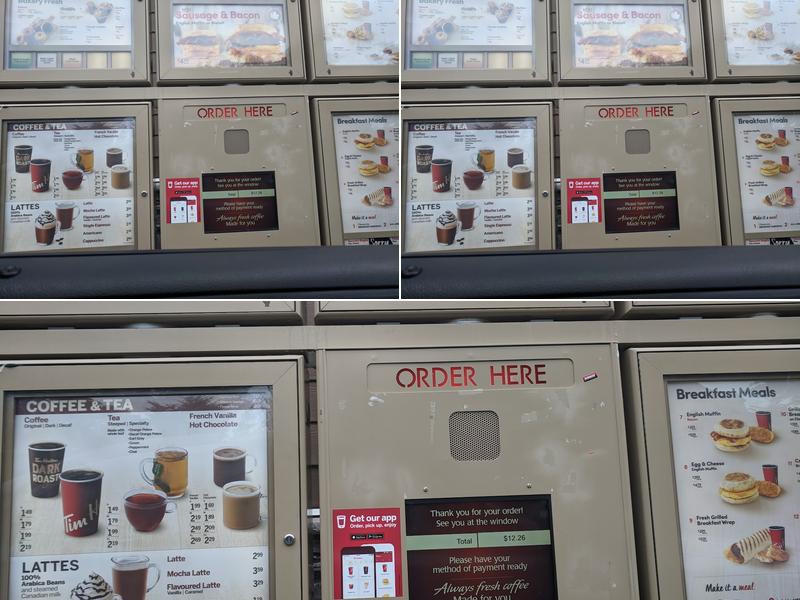 Tim Hortons Menu