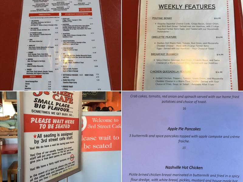 3rd Street Cafe Menu