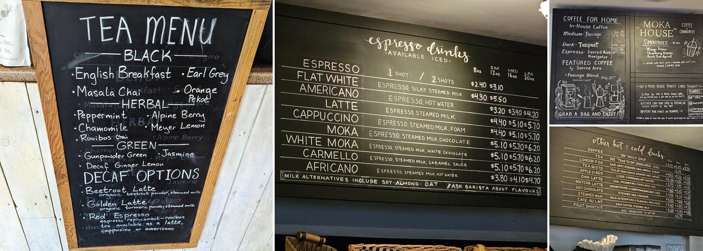 Moka House Coffee Menu