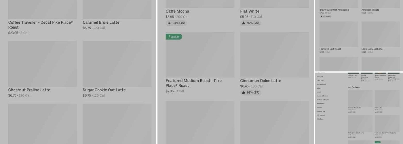 Starbucks Menu