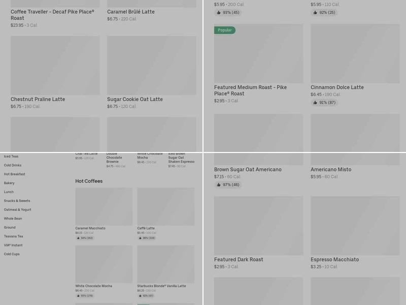 Starbucks Menu