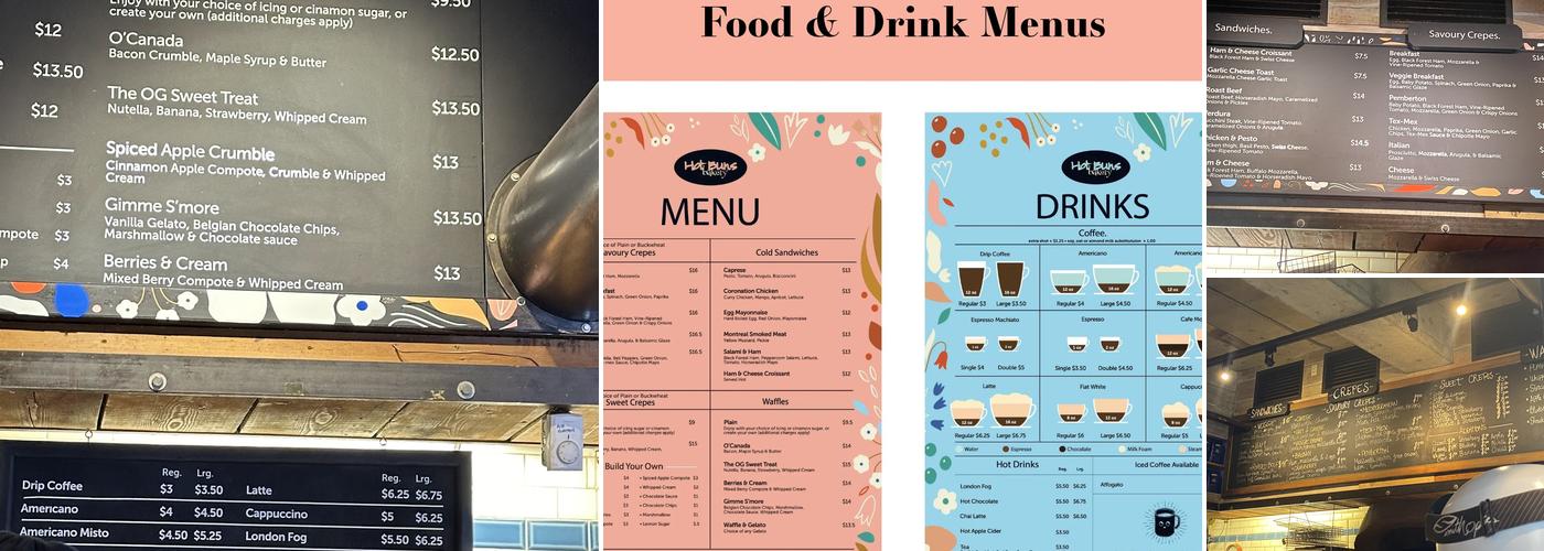 Hot Buns Bakery Menu