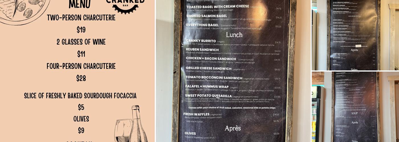 Cranked Espresso Bar Menu