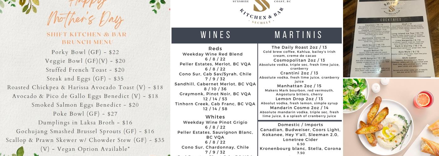 Shift Kitchen & Bar Menu