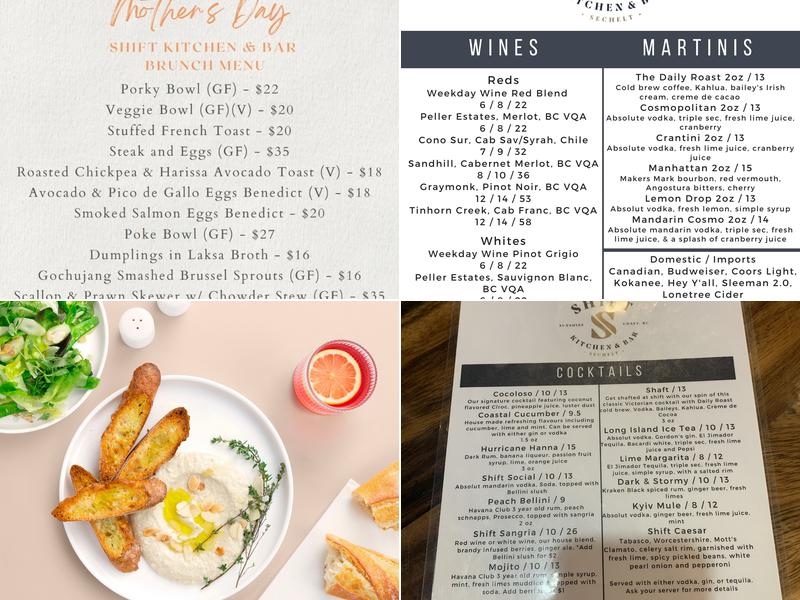 Shift Kitchen & Bar Menu