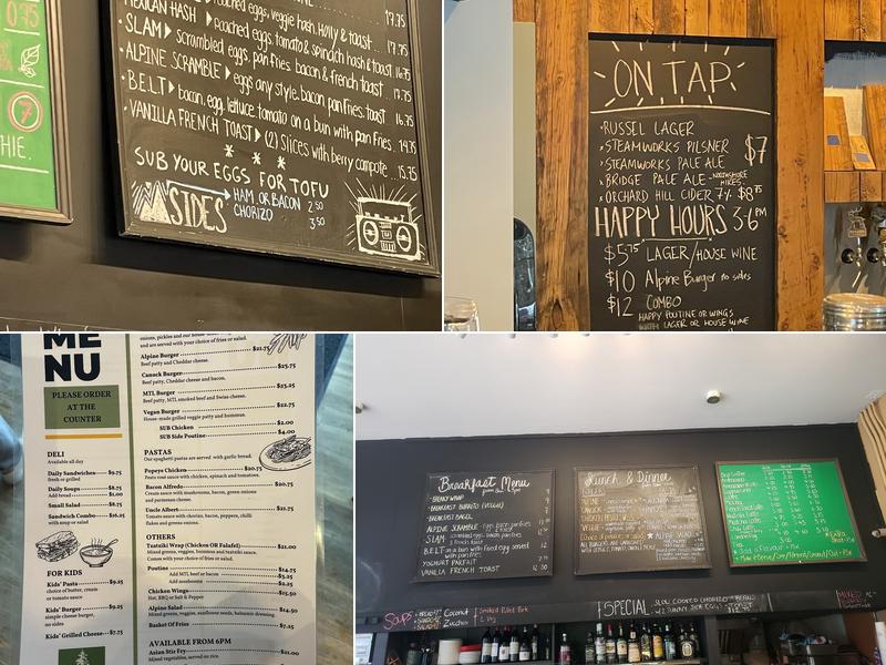 Alpine Cafe & Catering Co Menu