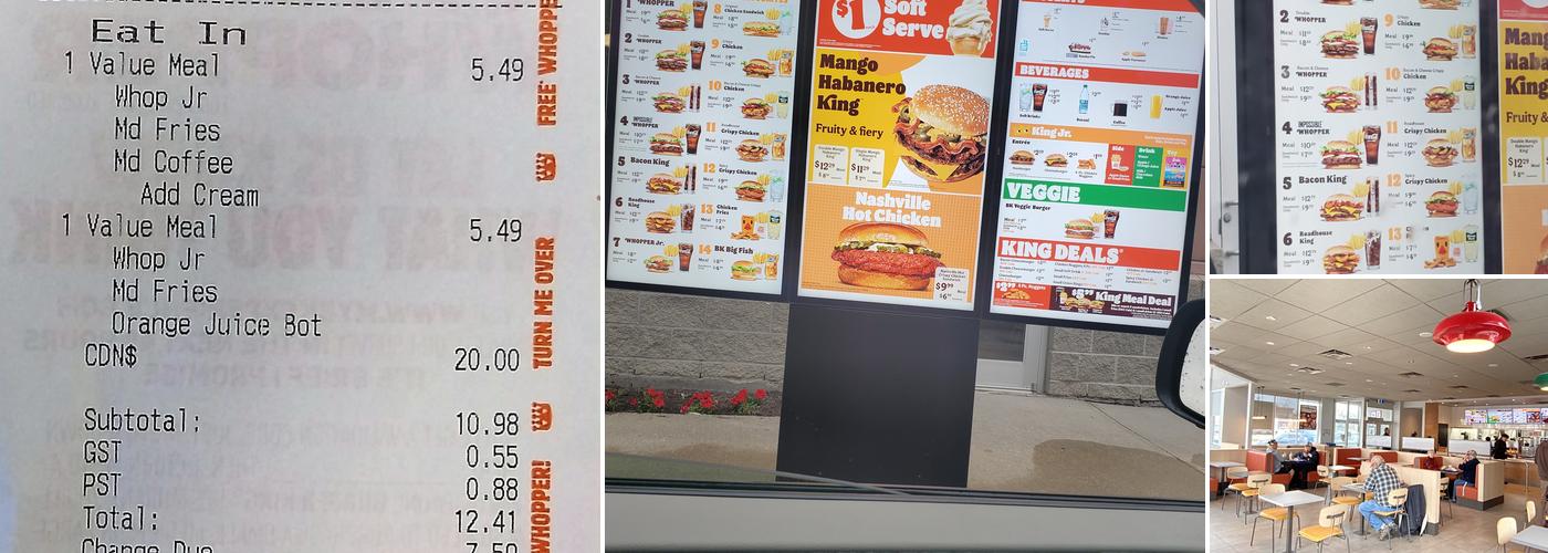 Burger King Menu