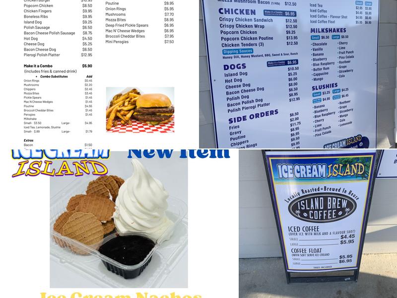 Ice Cream Island Menu