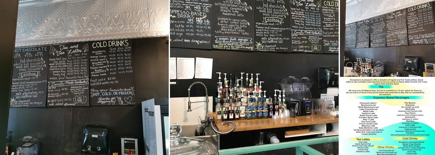 Honeybeans Coffee, Tea & Treats Menu