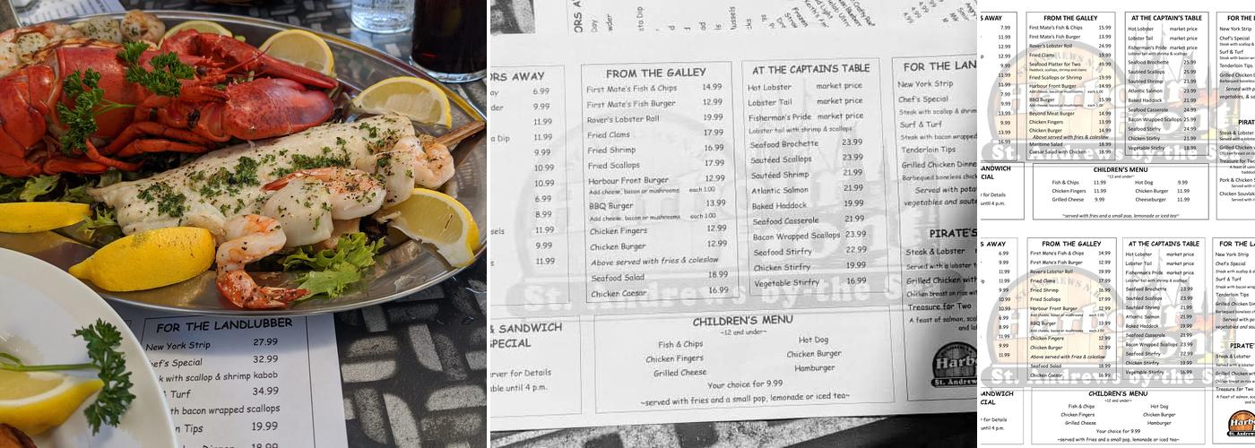 Harbour Front Restaurant Menu