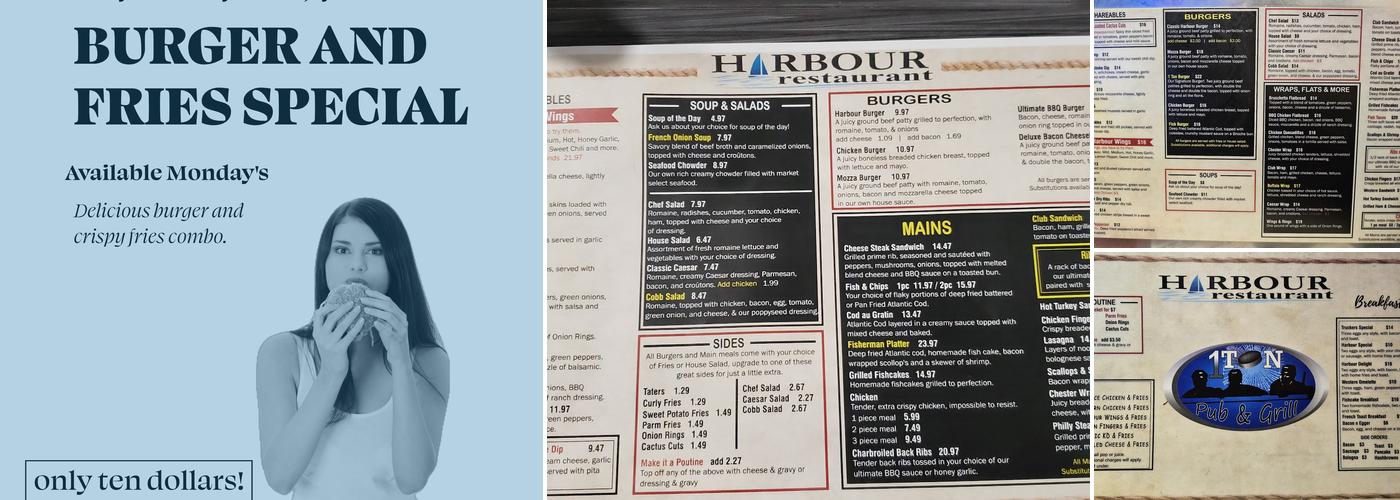 Harbour Restaurant Menu