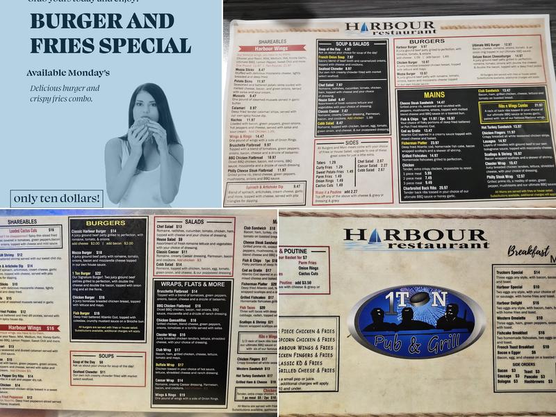 Harbour Restaurant Menu