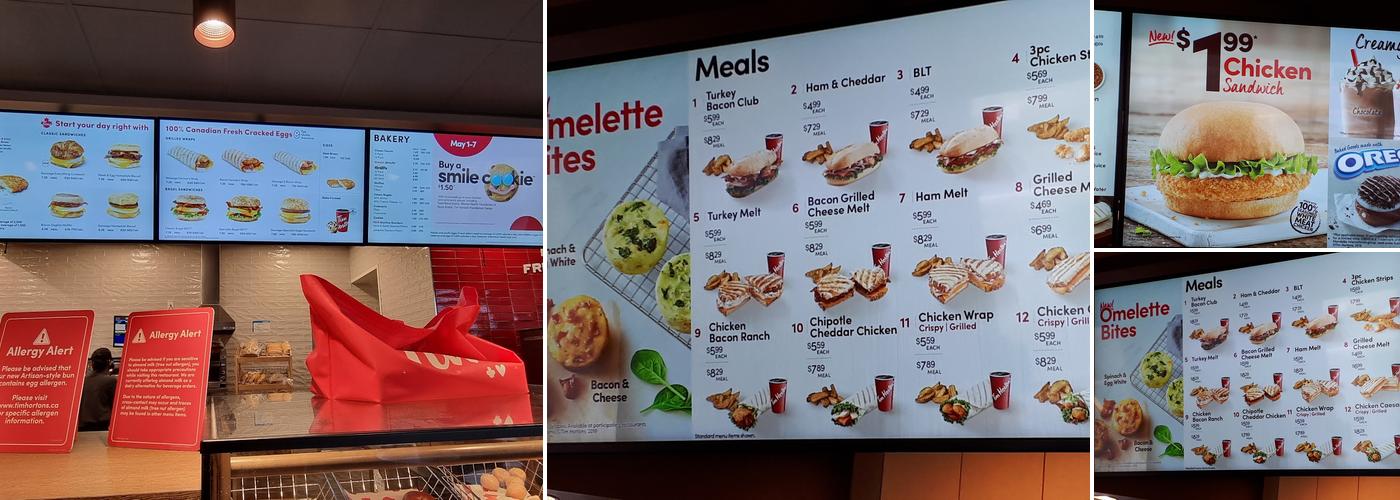 Tim Hortons Menu