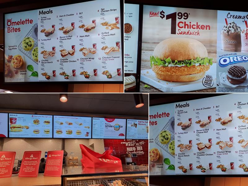 Tim Hortons Menu
