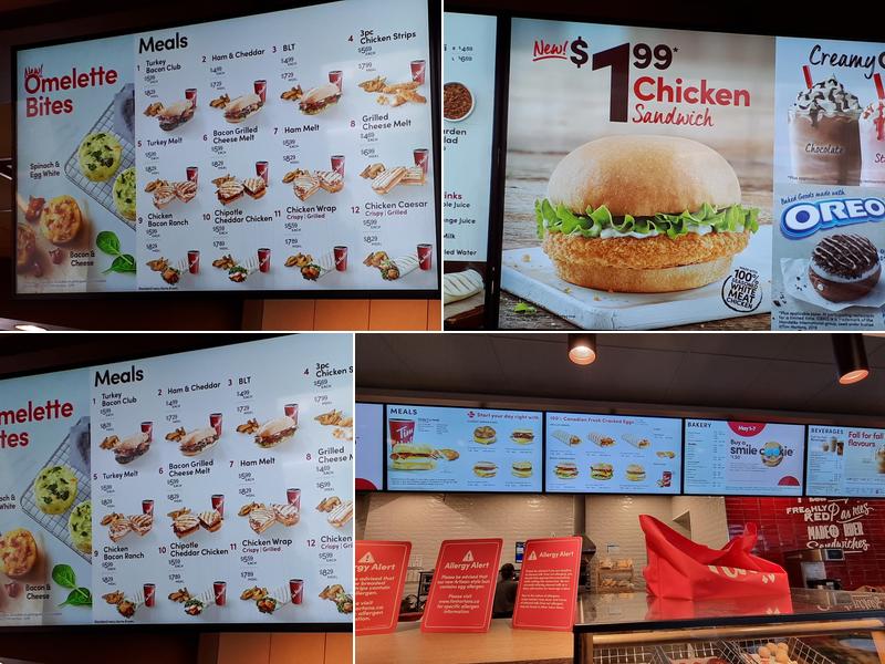 Tim Hortons Menu