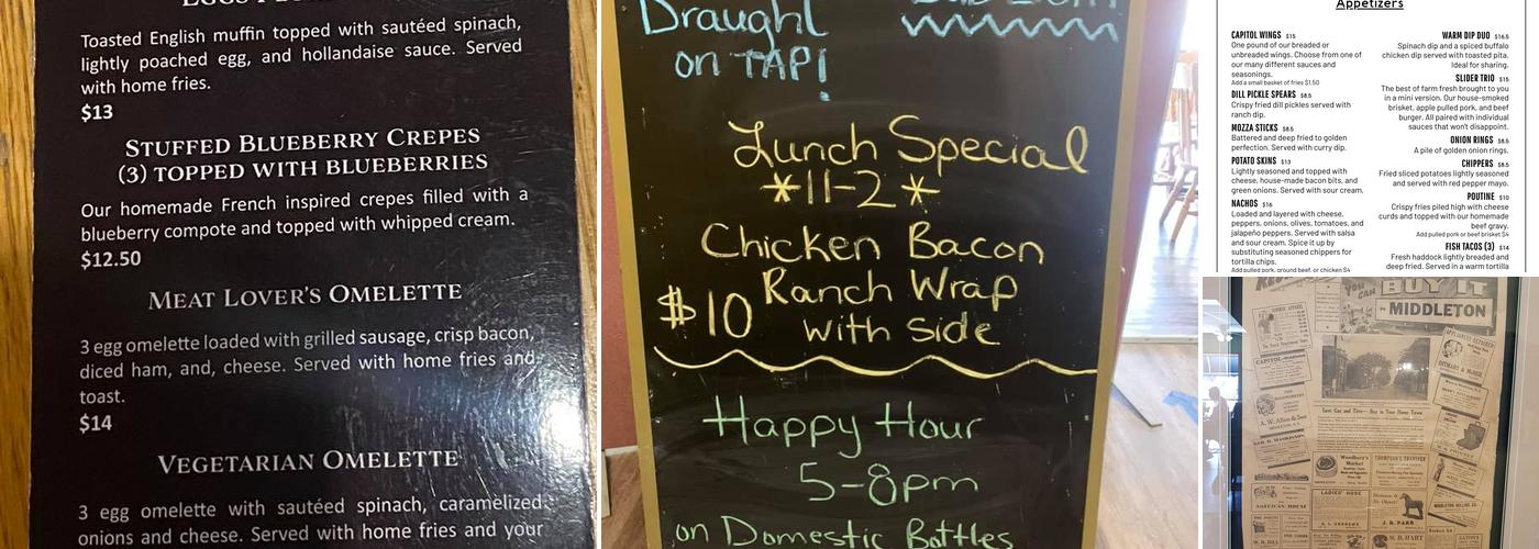 Capitol Pub Menu