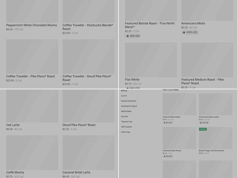 Starbucks Menu
